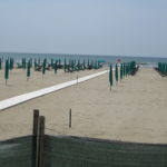 Blick von "Da Sergio" auf den Forte Dei Marmi Strand ( in der Vorsaison!!)