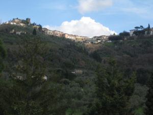 Montecatini Terme Toskana Blick aus dem Restaurant